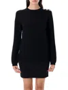 Balmain Ls 3 Btn Monogram Knit Top In Black