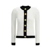 Balmain Women Ls Buttoned Torsade Knit Cardigan