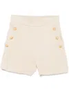 Balmain Lurex Shorts In Neutrals