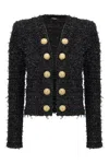 Shop Balmain Lurex Tweed Blazer