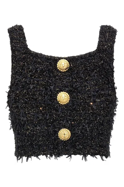 BALMAIN BALMAIN LUREX TWEED TOP