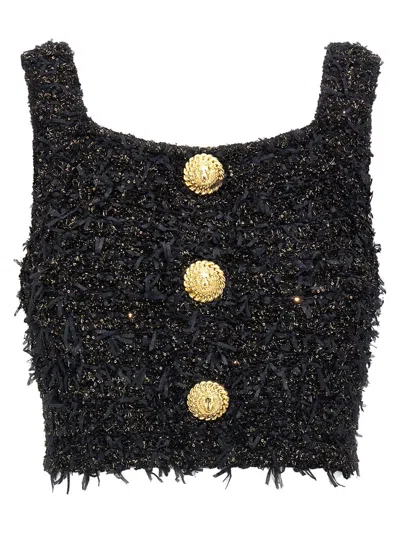 BALMAIN BALMAIN LUREX TWEED TOP