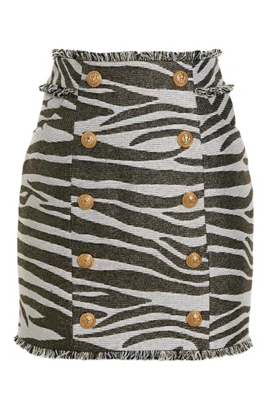 BALMAIN BALMAIN 'LUREX ZEBRA' SKIRT
