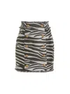 Balmain Lurex Zebra Skirts Multicolor In Black