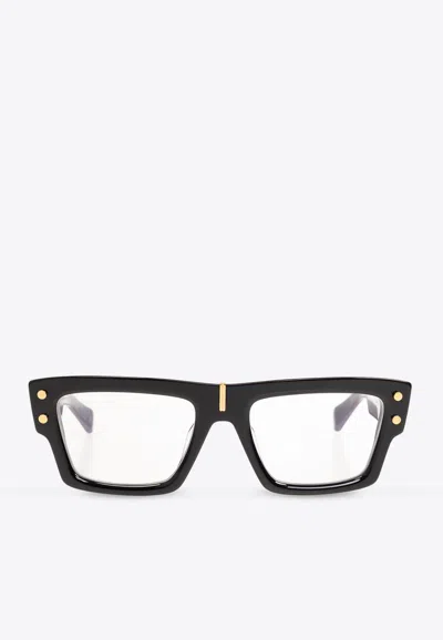 Balmain Majestic Square-framed Glasses In Black