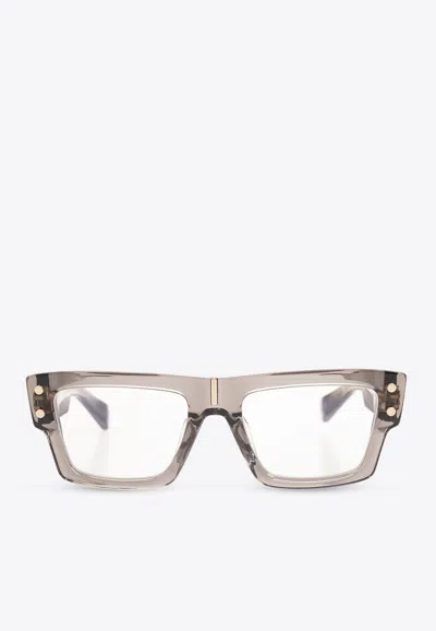 Balmain Majestic Square-framed Glasses In Transparent