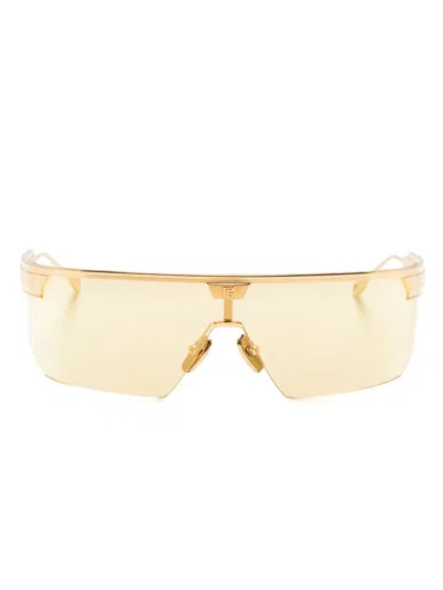 Balmain Major Ltd Shield-frame Sunglasses In Neutral