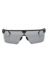 Balmain Major Rectangular-frame Sunglasses In Black