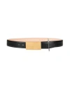 Balmain Man Belt Black Size 34 Cow Leather In Black