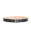 Balmain Man Belt Black Size 39.5 Calfskin In Black