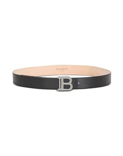 Balmain Man Belt Black Size 39.5 Calfskin