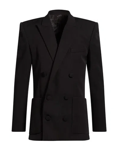 Balmain Man Blazer Black Size 40 Virgin Wool