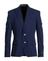Balmain Man Blazer Midnight Blue Size 40 Wool In Blue