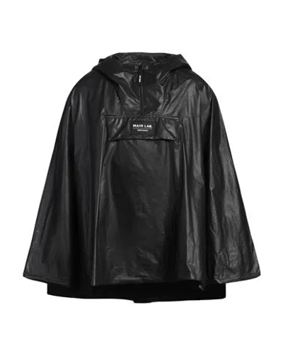 Balmain Man Cape Black Size L Cotton, Polyamide, Silicone