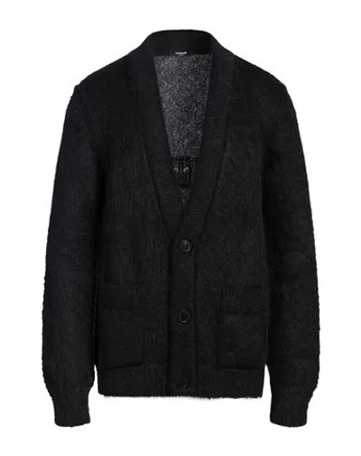 Balmain Man Cardigan Black Size L Mohair Wool, Polyamide, Virgin Wool, Wool