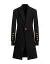 Balmain Man Coat Black Size 40 Wool, Polyamide In Black