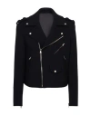 Balmain Wool Felt Biker Jacket In In Black