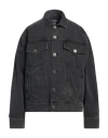 Balmain Worn-effect Denim Jacket In Black