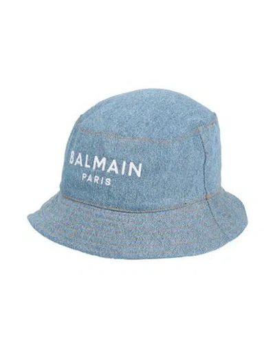 Balmain Man Hat Blue Size Ii Cotton, Elastane