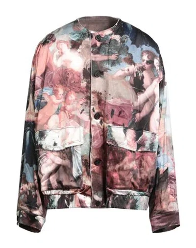 Balmain Man Jacket Antique Rose Size 48 Viscose In Multi