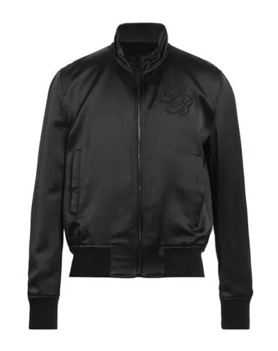 Balmain Man Jacket Black Size 42 Polyester, Polyamide