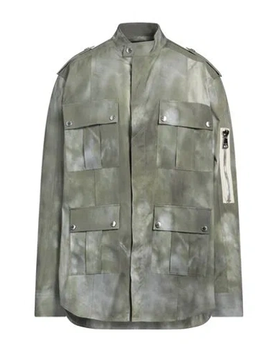 Balmain Man Jacket Sage Green Size 42 Cotton