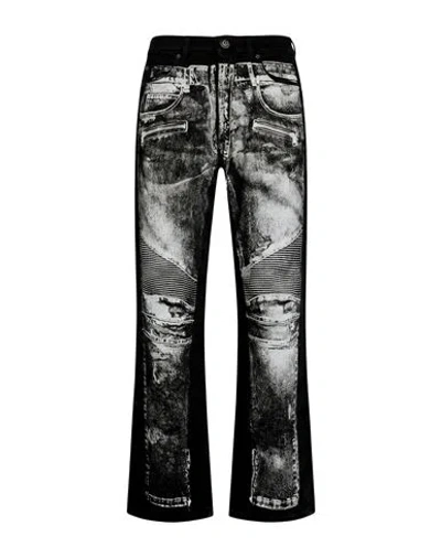 BALMAIN BALMAIN MAN JEANS BLACK SIZE 27 COTTON