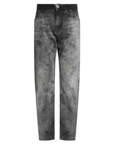 Balmain Man Jeans Black Size 30 Cotton