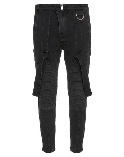 Balmain Man Jeans Black Size 30 Cotton, Elastane