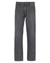 Balmain Jacquard Monogram Jeans In Black