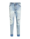 Balmain Man Jeans Blue Size 32 Cotton, Elastane In Blue