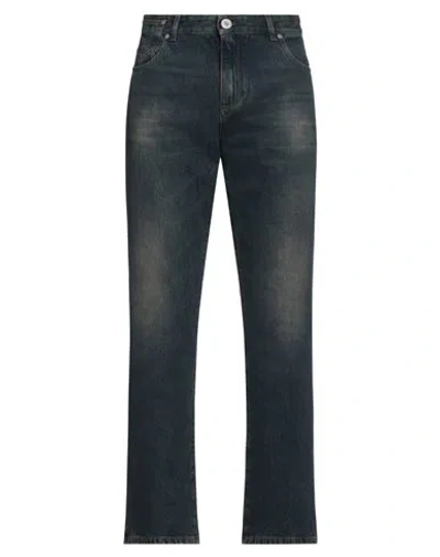 Balmain Man Jeans Blue Size 33 Cotton