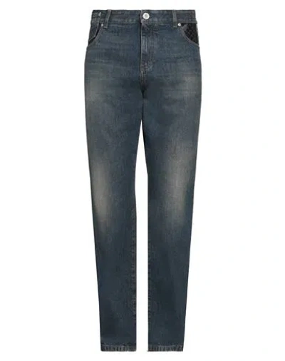 Balmain Man Jeans Blue Size 33 Cotton