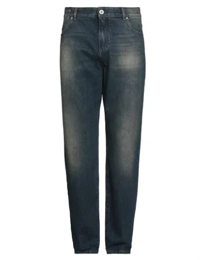 Balmain Man Jeans Blue Size 33 Cotton, Polyester