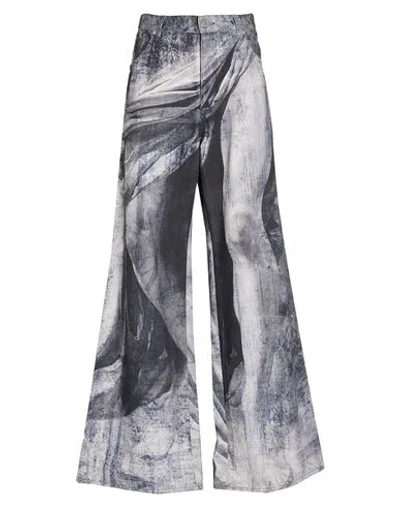 Balmain Man Jeans Navy Size 31 Cotton In Gray