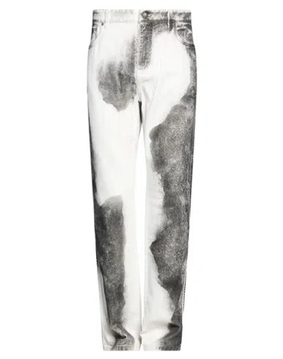 Balmain Man Jeans White Size 27 Cotton