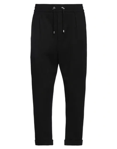 Balmain Man Pants Black Size 32 Virgin Wool, Cashmere In Neutral