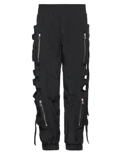 Balmain Man Pants Black Size 34 Polyamide