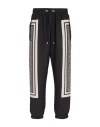 Balmain Monogram-scarf Drawstring Track Pants In Black