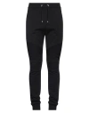 Balmain Brushed Cotton Biker Joggers With Embossed Logo In Black