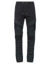 Balmain Quilted Mesh And Cotton-fleece Drawstring Sweatpants In Black