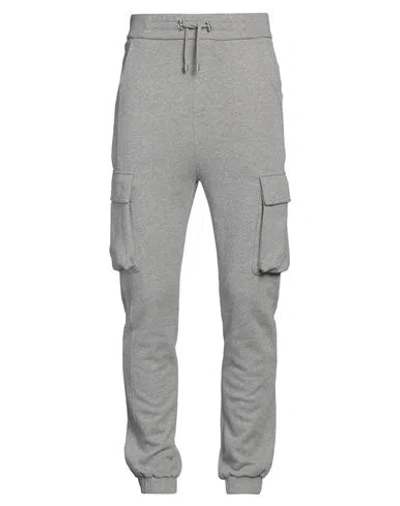 Balmain Man Pants Grey Size L Cotton In Gray