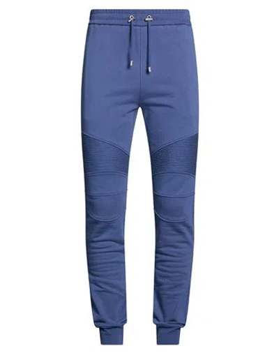 Balmain Man Pants Navy Size Xxs Cotton In Blue