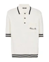 Balmain Logo Signature Embroidered Polo T-shirt In Beige