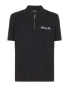 Balmain Short-sleeved Polo Shirt With Embroidery In Black