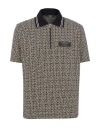 Balmain Labyrinth Polo Shirt With Jacquard Effect In Black