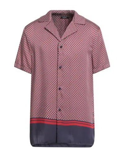 Balmain Man Shirt Red Size 15 Polyester