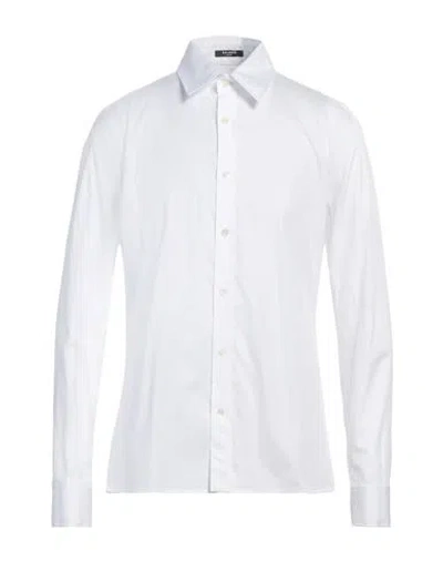 Balmain Man Shirt White Size 16 Cotton