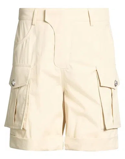 Balmain Man Shorts & Bermuda Shorts Beige Size 30 Cotton
