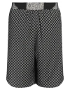 Balmain Mens Black Ivory Brand-pattern Relaxed-fit Stretch-woven Shorts In Black